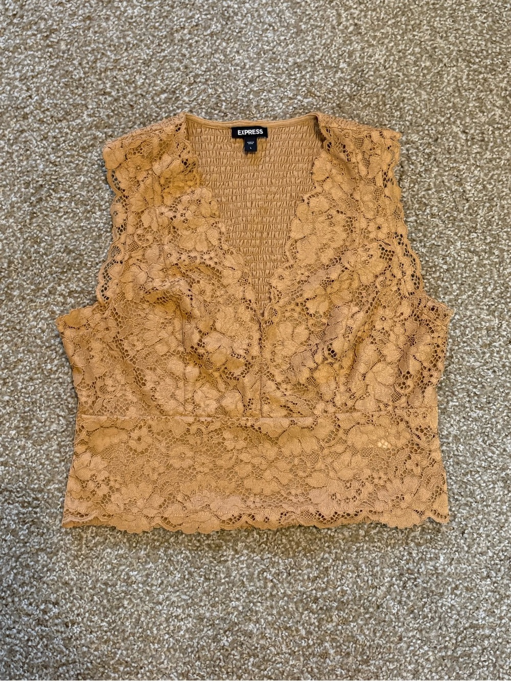Express Lace V-Neck Camisole in Mustard